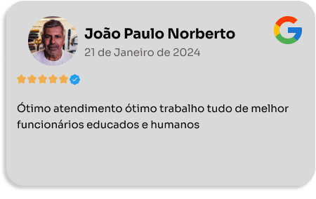João Paulo Norberto — Ótimo atendimento, ótimo trabalho, funcionários educados e humanos.
