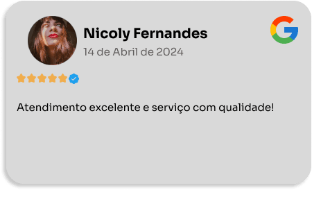 Nicoly Fernandes — Atendimento excelente e serviço com qualidade!