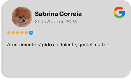 Sabrina Correia — Atendimento rápido e eficiente, gostei muito!